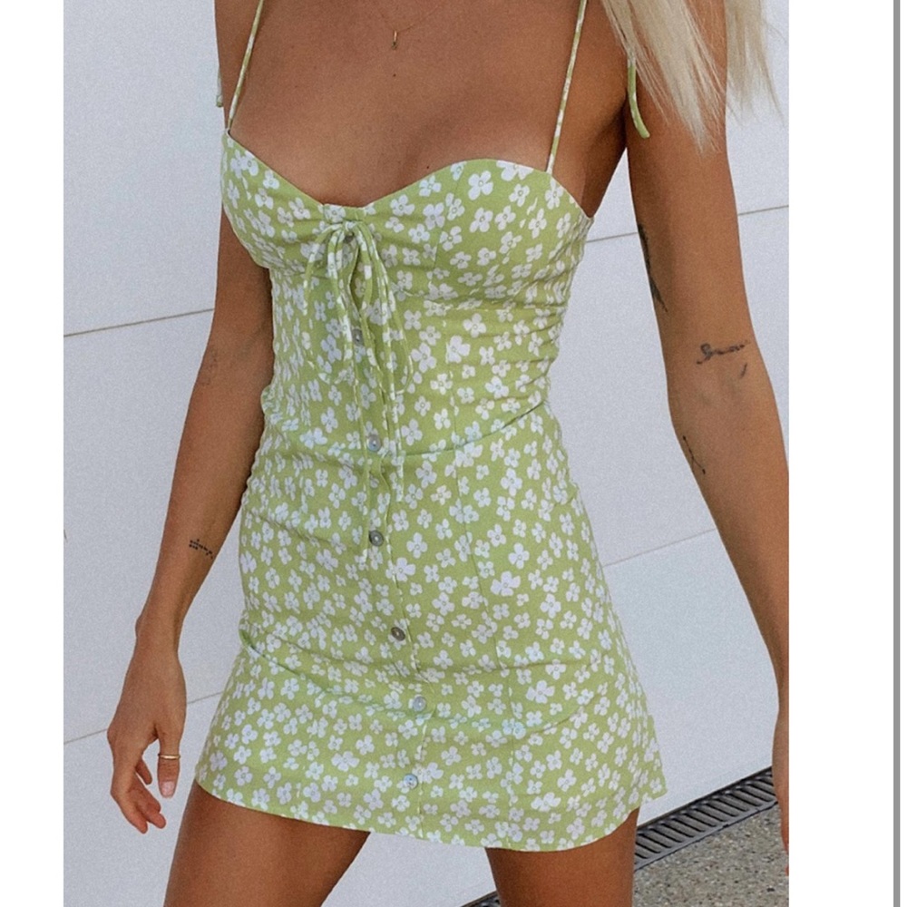 Princess Polly Lime Green Sundress (NEW with tags)